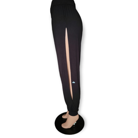 Alo Yoga Intention Side Split Slit Yoga Pants Black Size Medium - Picture 7 of 13